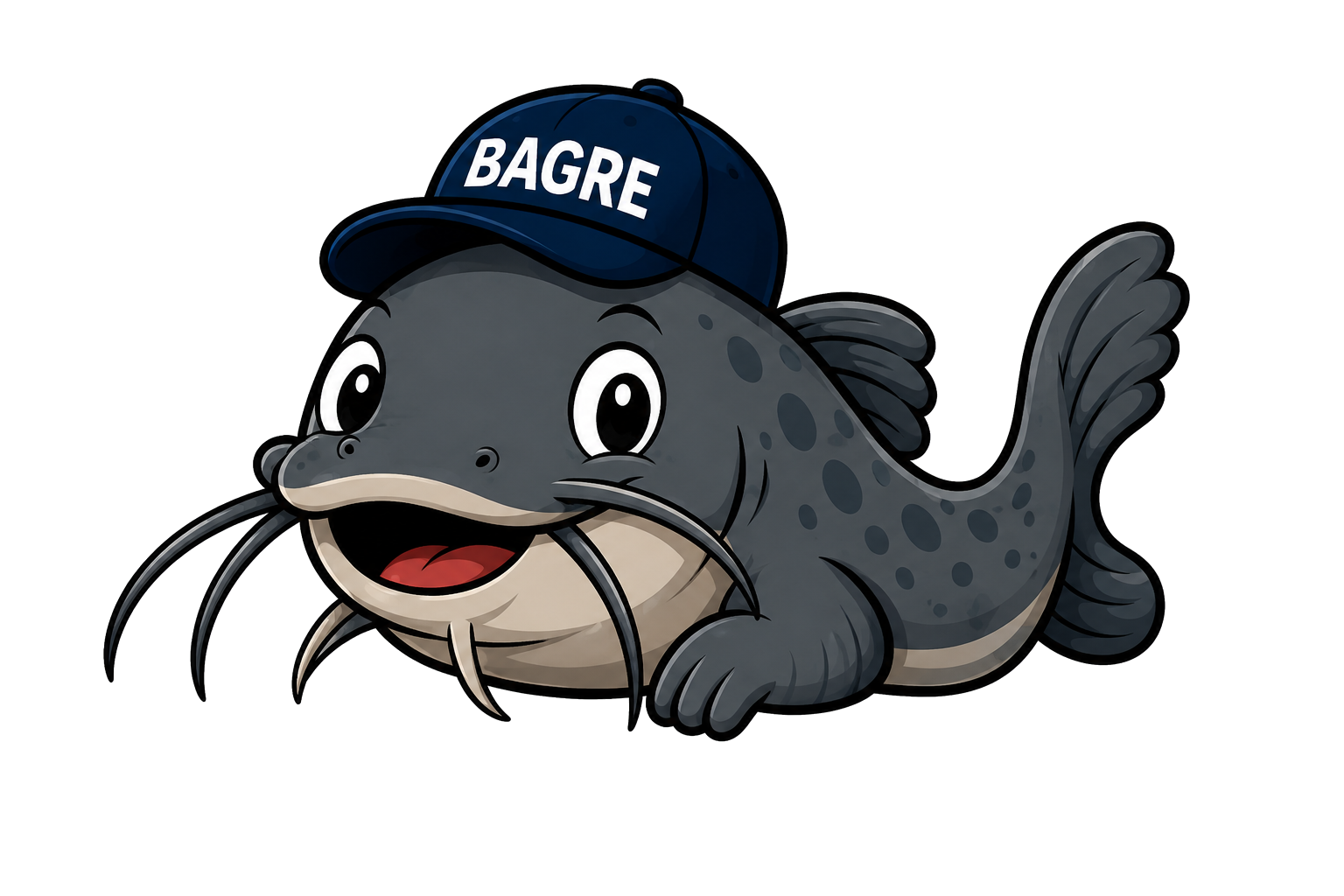 Mascote do Bagre nadando